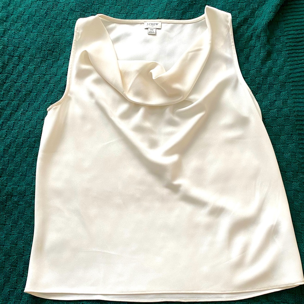 J crew sleeveless blouse.